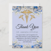 Elegant Floral Daisy Doctor Hartelijk dank Bedankkaart (Voorkant)