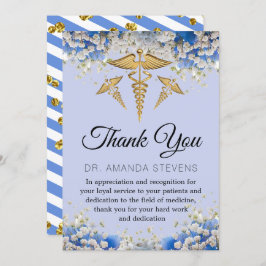 Elegant Floral Daisy Doctor Hartelijk dank Bedankkaart