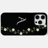 Elegant Floral Daisy Monogram Case-Mate iPhone Case (Achterkant (horizontaal))