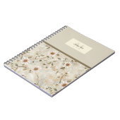 Elegant Floral Daisy Pattern Monogram Notitieboek (Linkerzijde)