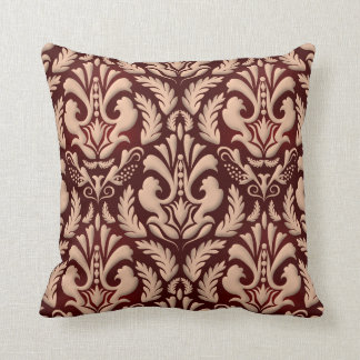 Elegant floral  damask burgundy room kussen