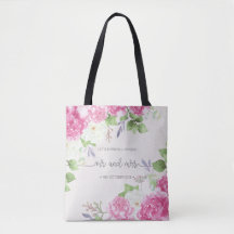 Elegant Floral de heer & Mrs Wedding | Canvas tas