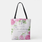 Elegant Floral de heer & Mrs Wedding | Canvas tas (Achterkant)