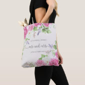 Elegant Floral de heer & Mrs Wedding | Canvas tas (Dichtbij)