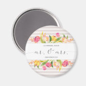 Elegant Floral de heer & Mrs Wedding | Fridge Magn Magneet (Voorkant / Achterkant)