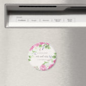 Elegant Floral de heer & Mrs Wedding | Fridge Magn Magneet (Insitu (Vaatwasser))