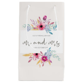 Elegant Floral de heer & Mrs Wedding | Gift Bag Klein Cadeauzakje