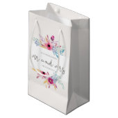 Elegant Floral de heer & Mrs Wedding | Gift Bag Klein Cadeauzakje (Voorkant Gekanteld)