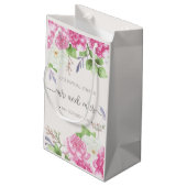 Elegant Floral de heer & Mrs Wedding | Gift Bag Klein Cadeauzakje (Achterkant Gekanteld)