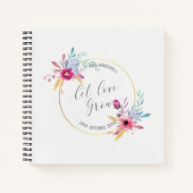 Elegant Floral de heer & Mrs Wedding Guestbook-lap