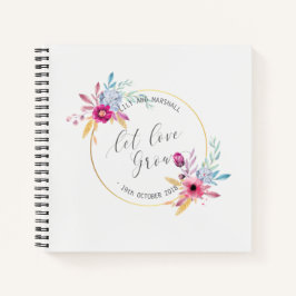 Elegant Floral de heer & Mrs Wedding Guestbook-lap Notitieboek