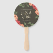 Elegant Floral de heer & Mrs Wedding | Handventila Handwaaier (Achterkant)