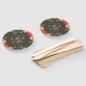 Elegant Floral de heer & Mrs Wedding | Handventila Handwaaier (Niet-gemonteerd)