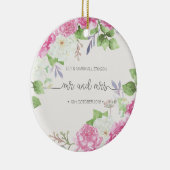Elegant Floral de heer & Mrs Wedding | Keramische  Keramisch Ornament (Rechts)