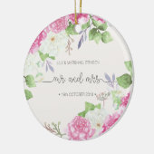 Elegant Floral de heer & Mrs Wedding | Keramische  Keramisch Ornament (Links)