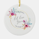 Elegant Floral de heer & Mrs Wedding | Keramische  Keramisch Ornament (Voorkant)