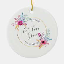 Elegant Floral de heer & Mrs Wedding | Keramische