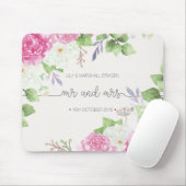 Elegant Floral de heer & Mrs Wedding | Mousepad Muismat (Met muis)