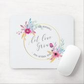 Elegant Floral de heer & Mrs Wedding | Mousepad Muismat (Met muis)