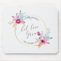 Elegant Floral de heer & Mrs Wedding | Mousepad