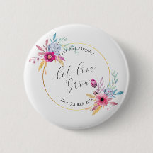 Elegant Floral de heer & Mrs Wedding | Pin-Button