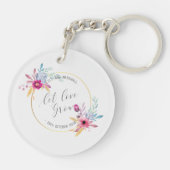 Elegant Floral de heer & Mrs Wedding | Sleutelhang Sleutelhanger (Achterkant)