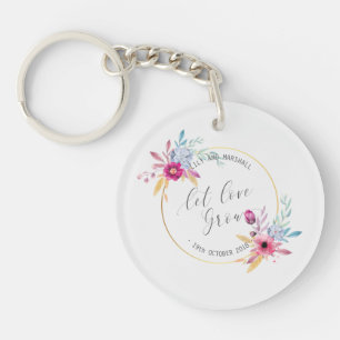Elegant Floral de heer & Mrs Wedding   Sleutelhang Sleutelhanger