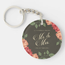 Elegant Floral de heer & Mrs Wedding | SLEUTELHANG