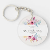 Elegant Floral de heer & Mrs Wedding | Sleutelhang Sleutelhanger (Voorkant)
