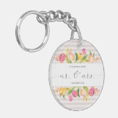 Elegant Floral de heer & Mrs Wedding | SLEUTELHANG Sleutelhanger (Voorkant Links)