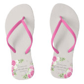 Elegant Floral de heer & Mrs Wedding | Teenslipper Teenslippers (Voetbed)