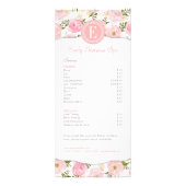 Elegant Floral  de Sjabloon van de Douane van de S Reclamekaart (Achterkant)