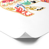 Elegant Floral Decorative  Elephant Design Poster (Hoek)