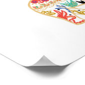 Elegant Floral Decorative  Elephant Nursery Poster (Hoek)