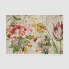 Elegant Floral Decoupage Tissuepapier