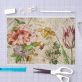 Elegant Floral Decoupage Tissuepapier (Craft)