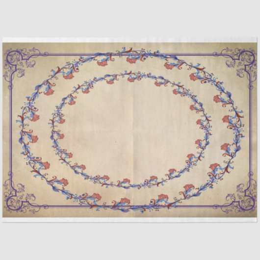 Elegant Floral deportpapier Tissuepapier (Voorkant)