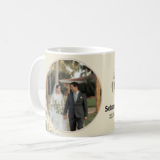 Elegant Floral Design for Bridesmaid Gifts Koffiemok (Voorkant links)