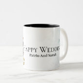 Elegant Floral Design for Bridesmaid Gifts Tweekleurige Koffiemok (Voorkant rechts)