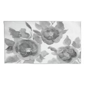 Elegant Floral Design in grijs Kussensloop (Achterkant-Rechts)