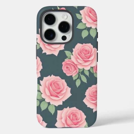 Elegant Floral Design iPhone Case (Achterkant)