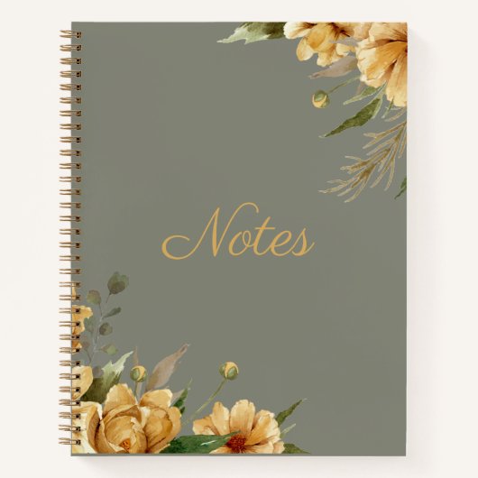Elegant Floral Design Journal Spiral Notitieboek (Voorkant)
