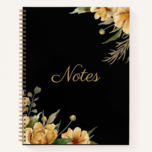 Elegant Floral Design Journal Spiral Notitieboek (Voorkant)