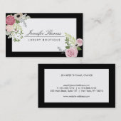 Elegant  Floral Design Luxury Boutique Visitekaartje (Voorkant / Achterkant)