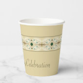 Elegant Floral Design Papieren Bekers (Achterkant)