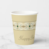 Elegant Floral Design Papieren Bekers (Voorkant)