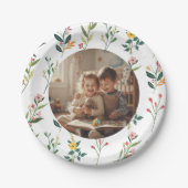 Elegant Floral Design Party Paper Plate Papieren Bordje (Voorkant)