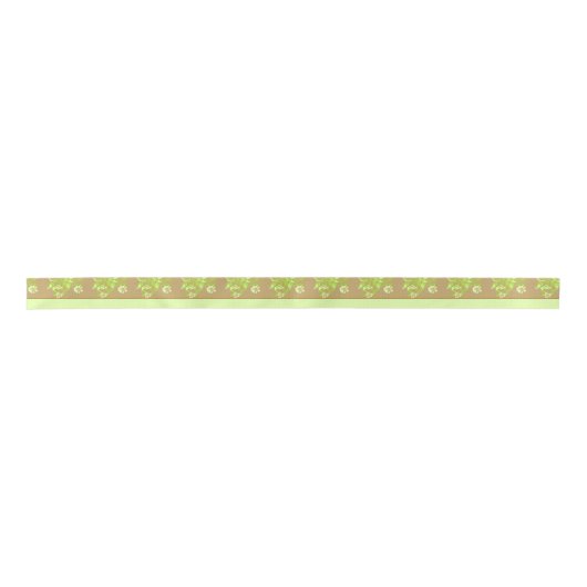 Elegant Floral Design Ribbon Satijnen Lint (Voorkant)