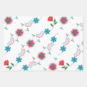 Elegant Floral Design Verjaardag Gift Wrapping Pap Inpakpapier Vel (Voorkant 3)