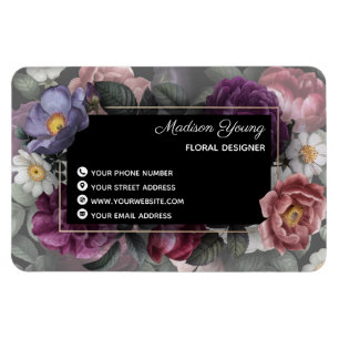 Elegant Floral Designer Custom Magneet
